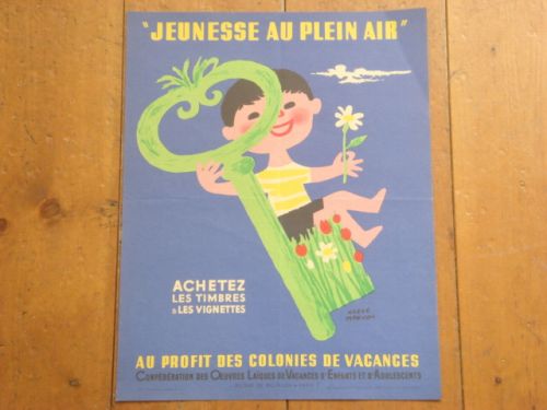 Jeunesse au plein air1962 ビンテージポスター エルベ・モルバン