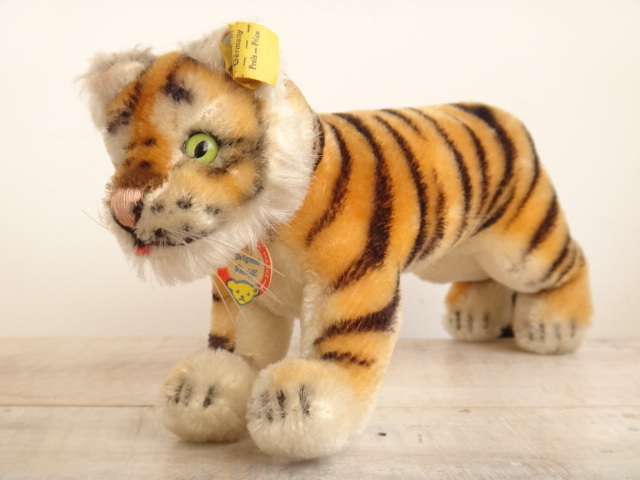 アンティーク シュタイフ トラ Steiff Tiger Cub 14cmサイズ