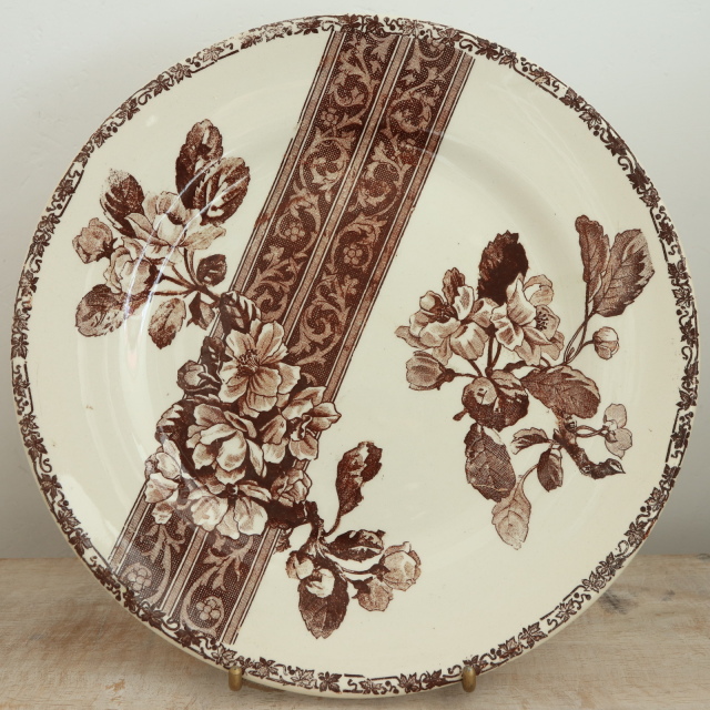 アンティーク プレート 皿 Emile bourgeois フランス ショワジールロワ製 CHOISY LE ROI