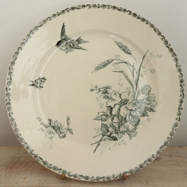 アンティーク プレート 皿 フランス ショワジールロワ製 CHOISY LE ROI