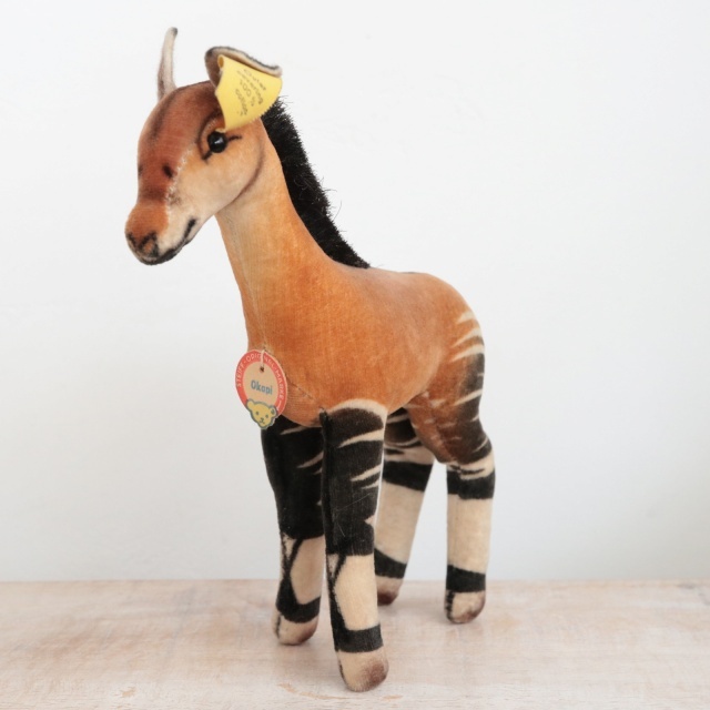 アンティーク シュタイフ オカピ ぬいぐるみ Steiff Okapi 14cm