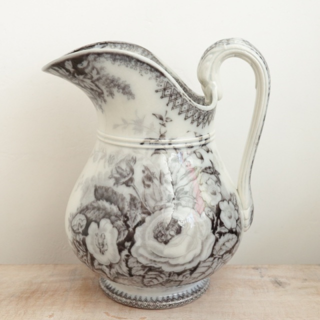 アンティーク ピシェ JARDINIERE フランス サルグミンヌ製 U&C SARREGUEMINES